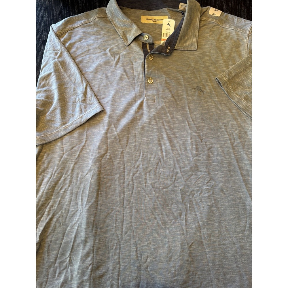 Tommy Bahama Paradiso Polo Mens 3XL Light Blue Marlin Logo Island Zone TB221982